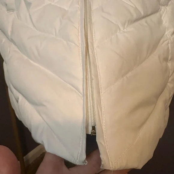 Ellen Tracy White Puffer Jacket Hip Length XS - Picture 7 of 7